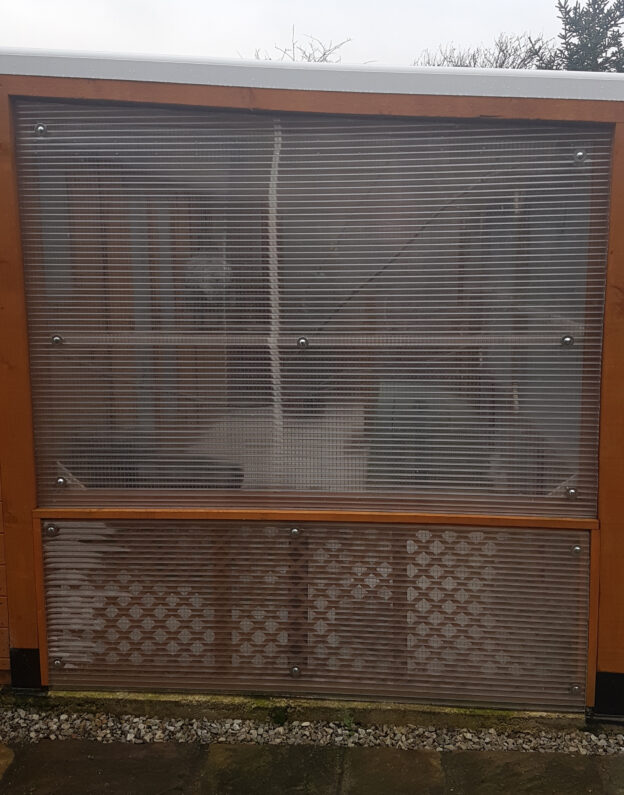 Aviary Construction – Birdline Parrot Rescue - Parrot Aviary Rain Shield